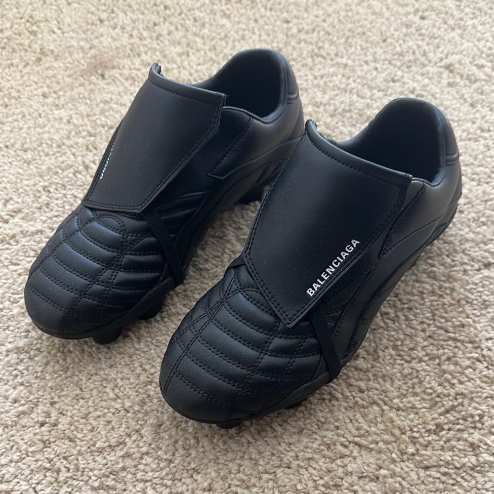 Balenciaga Black Athletic Shoes Slip-On Design
